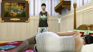 Japanese step Son Fucks Japanese Ma After After Sharing Adequate for Bed